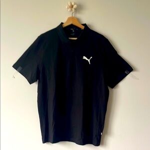 Puma Black Polo Shirt with Subtle Logo